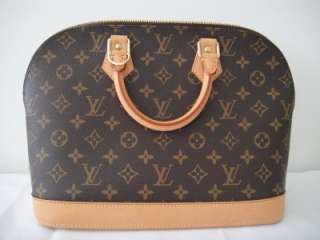 Authentic Louis Vuitton Alma Handbag Monogram M51130  