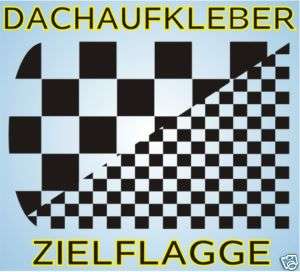 Dachaufkleber Zielflagge Dach Aufkleber Race Mini Karo  