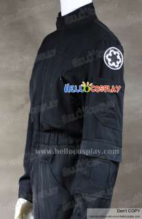   Imperial Tie Fighter Pilot Black Costume Jumpsuit Uniform with Patch