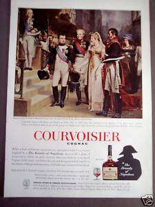 1962 COURVOISIER COGNAC Napoleon vintage ad  