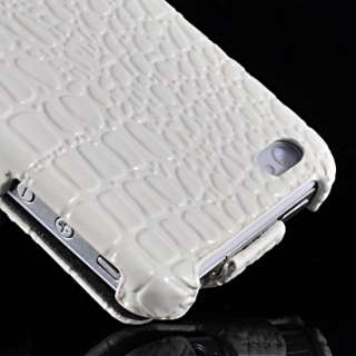   Tasche Flip Case Hülle Schale für Apple iPhone 4 4G 4S Weiß  