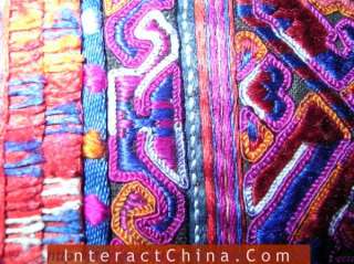 Antique Embroidery Textile Art Miao Hmong Costume #139  