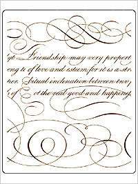 ANNA GRIFFIN Wood Mount Stamp ~ Caligraphy Background ~  