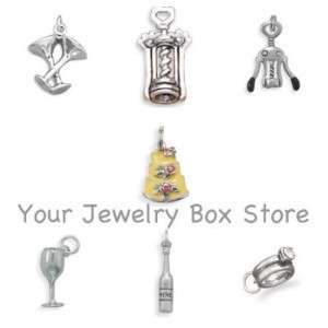 925 Sterling Silver Wedding Reception Charms  