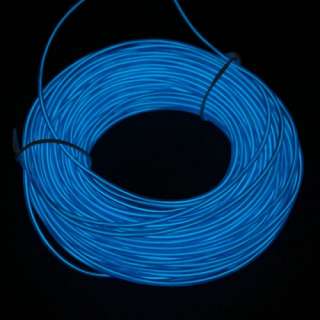 EL Kabel Neon Wire Leuchtdraht mit Adapter 30m Blau  