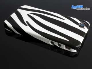 Passgenaues Zebra Design Back Cover für Ihr iPhone 4 + gratis 