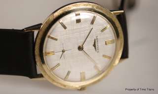 LONGINES 1960s SOLID 14k YELLOW GOLD MANUAL WIND CLEAN  