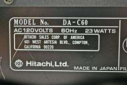 Hitachi Stereo Compact Disc CD Player DA C60  