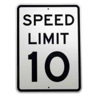 Brady 24 in. x 18 in. Speed Limit 10 MPH Sign 94211 