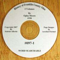 097 Genealogy History Franklin County Ohio, 1930, CD  