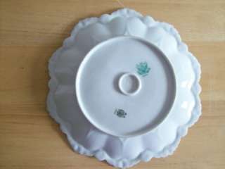   MZ Austria transferware porcelain whiteware oyster plate roses  