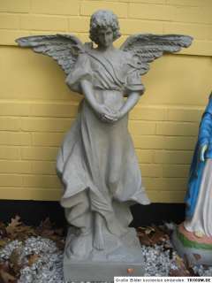 Engel Grabengel 120 cm Lebensgroß Figur Deko Garten Grau  