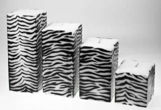 er SET Design Kerzen / Blockkerzen im Zebra Design  