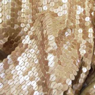   Della Roufogali Gold Sequin Column Gown Prom Dress sz 8 M w/ Cut Outs