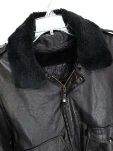   Vintage G 1 STYLE Leather Coat FUR LINED Ace A 2 Bomber JACKET L/XL/48