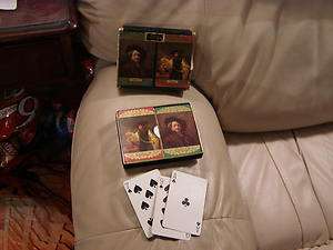   REMBRANDT PLAYING CARDS DOUBLE DECK DURATONE PLASTIC COATED  