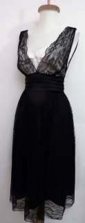 NWT$148 Moda International Black Lace Tuxedo Dress 2  