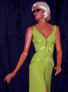 VALENTINO 100% Silk Light Green Tie Front Dress; US Sz 8  