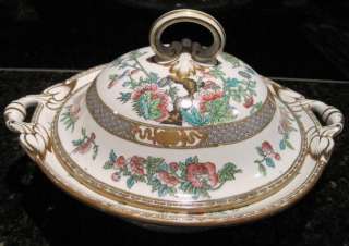 Antique Indian Tree Covered Vegetable Minton China  
