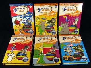 Set of 6 Hooked On Phonics Super Activity Kits w/DVDs  