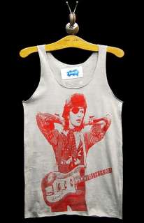 David Bowie ZIGGY STARDUST Punk Rock Tank T Shirt S/M  