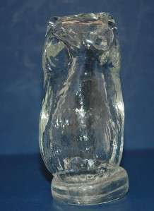 Lead Crystal Owl Figurine Goebel ? German ? EXC  