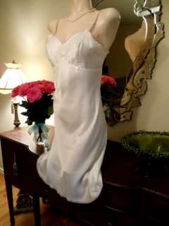 Vtg Bridal Neiman Marcus Satin Bias Slip Nightgown Gown  