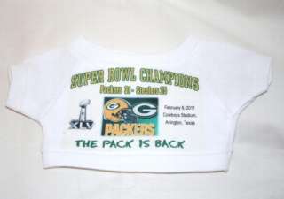 Green Bay PACKERS Super Bowl Teddy Bear T Shirt AWESOME  