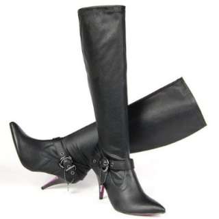 OLIVER SELECTION Damen Stretch Stiefel, High Heels, schwarz:  