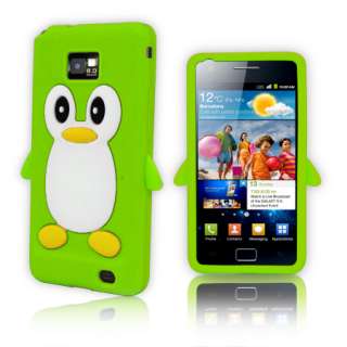 PENGUIN Soft Silicone Case For Samsung I9100 Galaxy S2 + Screen 