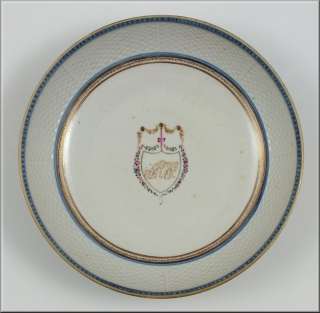Fine 18th Century Chinese Export Armorial Porcelain Dish  
