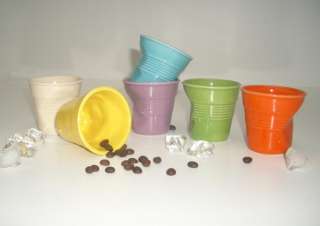 REVOL SET 6 TAZZINE caffè espresso 8CL SFORMATE PORCELLANA multicolor 