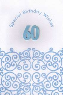 HANDMADE 60TH FEMALE BIRTHDAY CARDS 3D GLITTER 60 CARD  