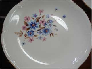   assiette plate porcelaine gien bouquet fleur
