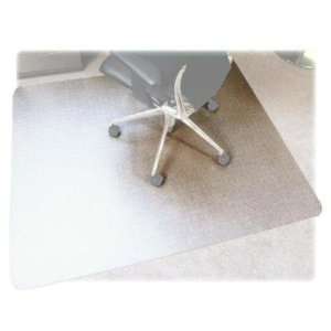 Chairmat, Poly, Rectangular, 48x53, Clear   MAT,DEEP PILE POLY 48 X 53 