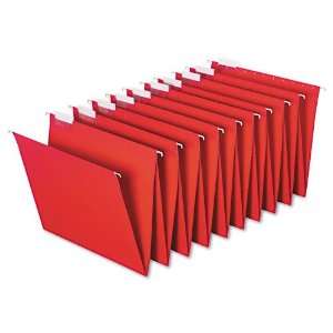  Globe Weis  Hanging Accordion Folders, Letter Size, Red 