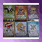 ED HARDY Temporary TATTOOS & Collector Cards 6 Pkg. Set