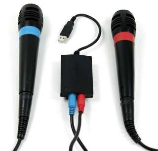 Sony Singstar Mikrofone + USB Adapter Playstation PS3  