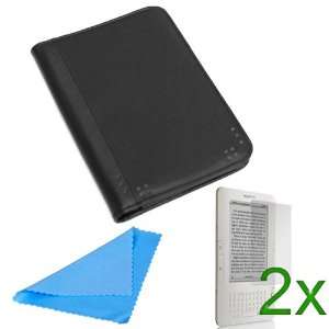  GTMax Blue Microfiber Cleaning Cloth + Black Leather Case 