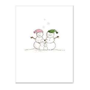  Snowmen Family of 4 Christmas Card