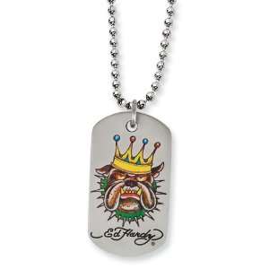  Designers Stainless Steel Bulldog King Dog Tag Necklace Jewelry