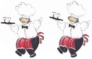 Home Decorating on Fat Chef Kitchen Wall Decor Set Wallpaper Border Character Cut