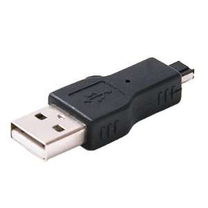  USB Male (Type A) to Mini Male 4 Pin Adapter