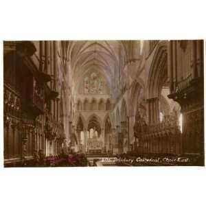 1940s Vintage Postcard Choir East in Salisbury Cathedral Salisbury 