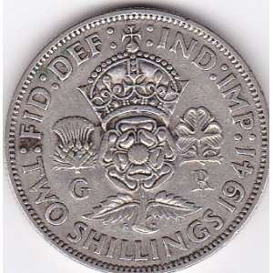  1941 Great Britain 2 Shillings Coin 