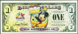 You are bidding on a MINT series 2009 Disney Store Dollar