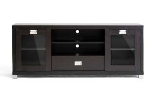one modern tv stand with glass doors in this posting