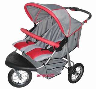 double baby jogging stroller swivel wheel brand new brand new