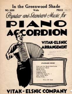 In the Greenwood Shade Elsnic Accordion Sheet Music  