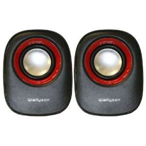 USB Powered Mini Computer Speakers with 3D Sound Technology (Black 
